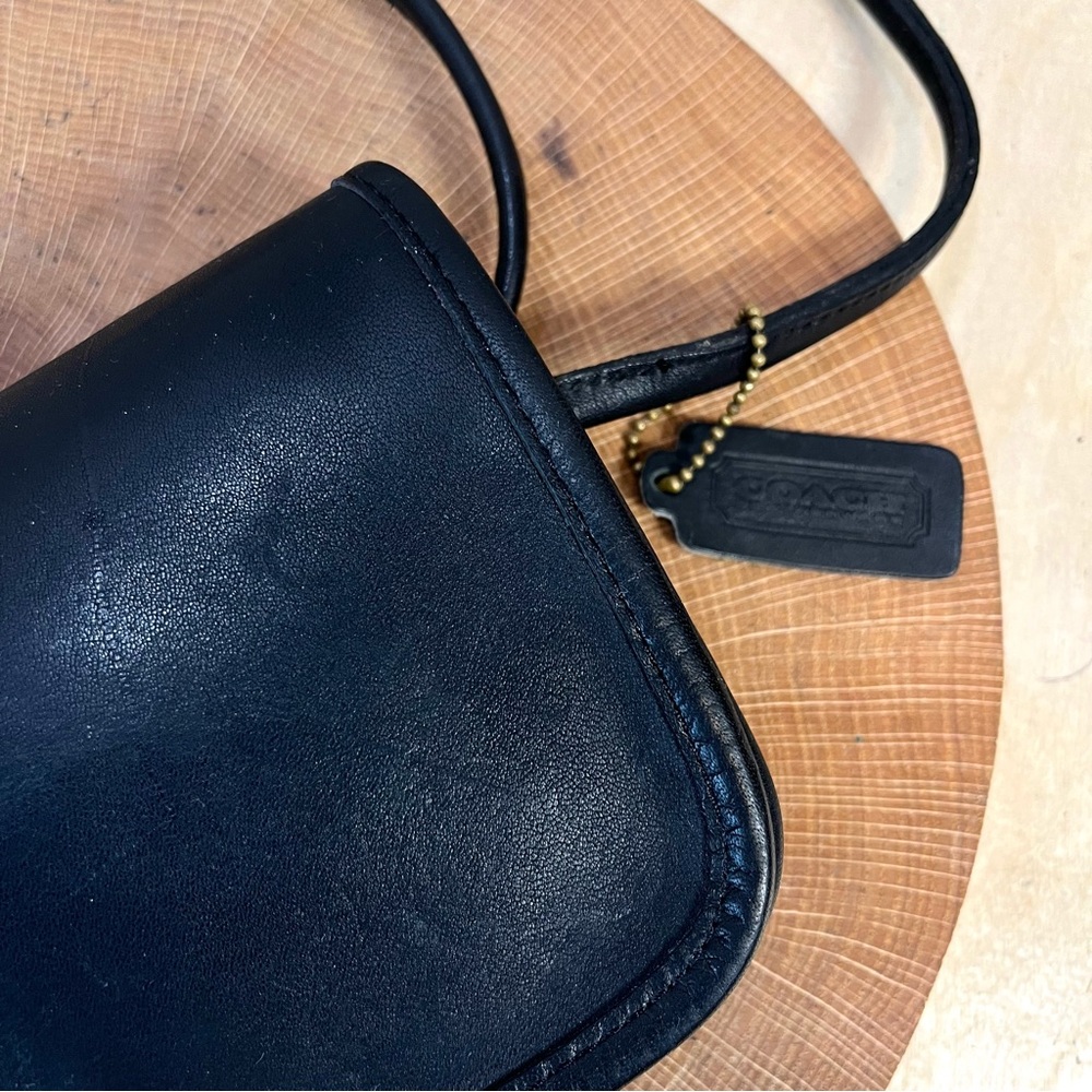 Vintage Coach Black Dinky 4422 Turnlock Crossbody Bag Made in USA NYC Era - Picture 7 of 16